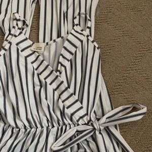 Black and White Stripe Jumpsuit